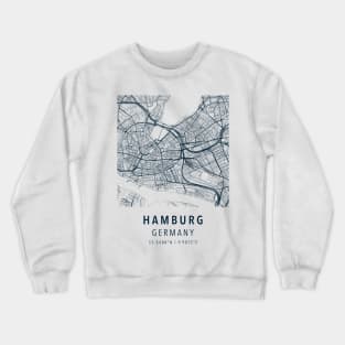 hamburg simple map Crewneck Sweatshirt